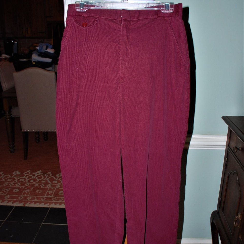 Vintage Deep Berry Corduroy Pants